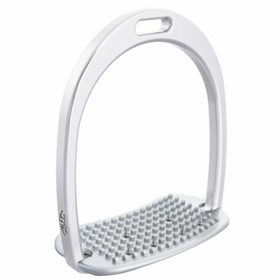 Pair of L Stirrups: Smiled Soleplate with spikes